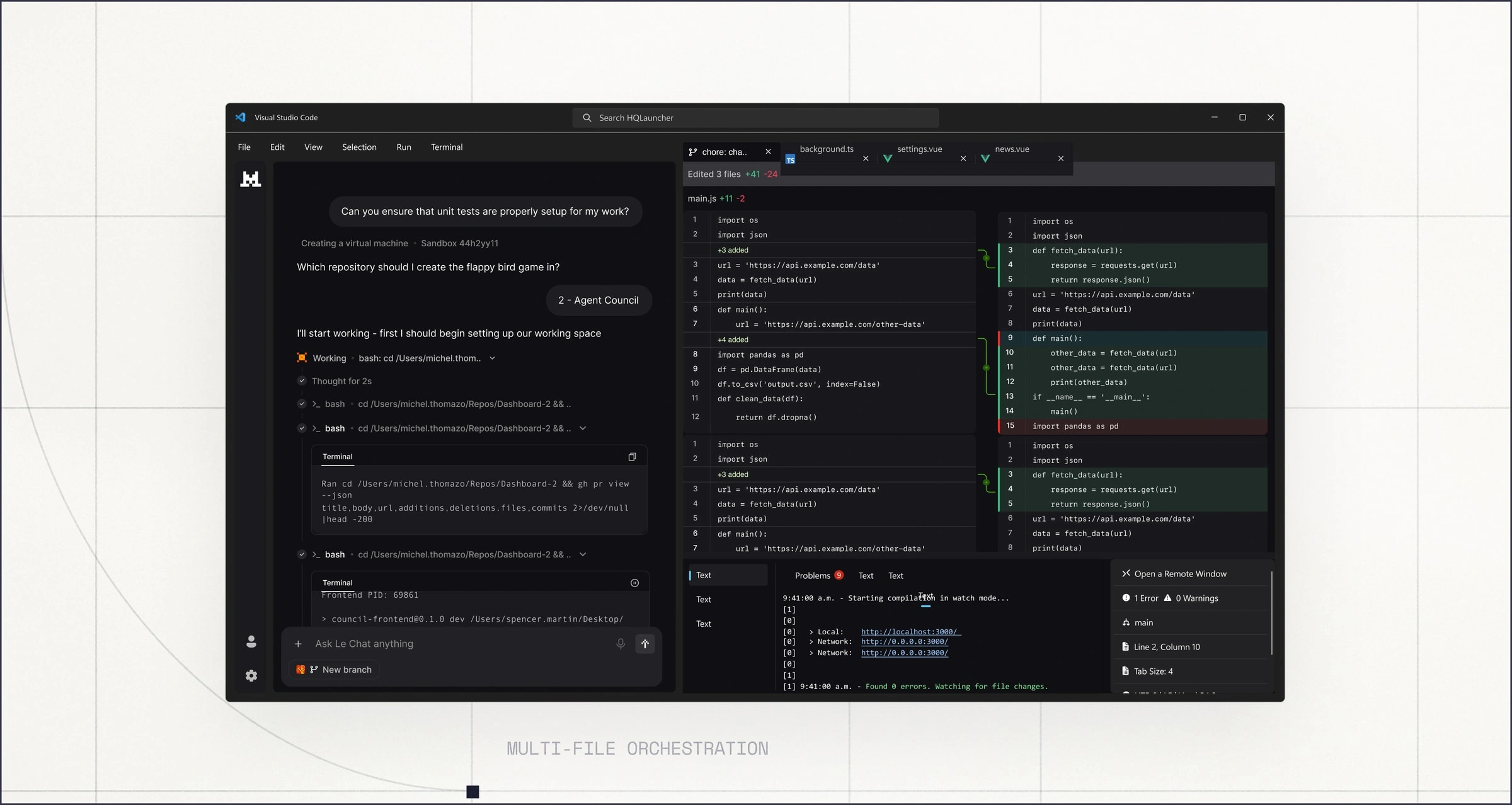 Multi-file orchestration