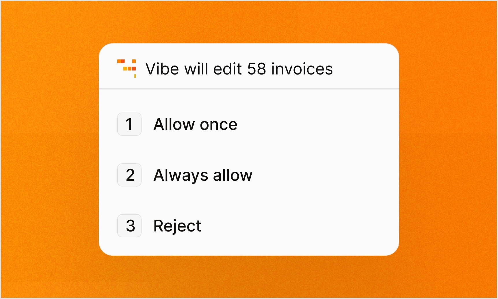 Process and approve in bulk.