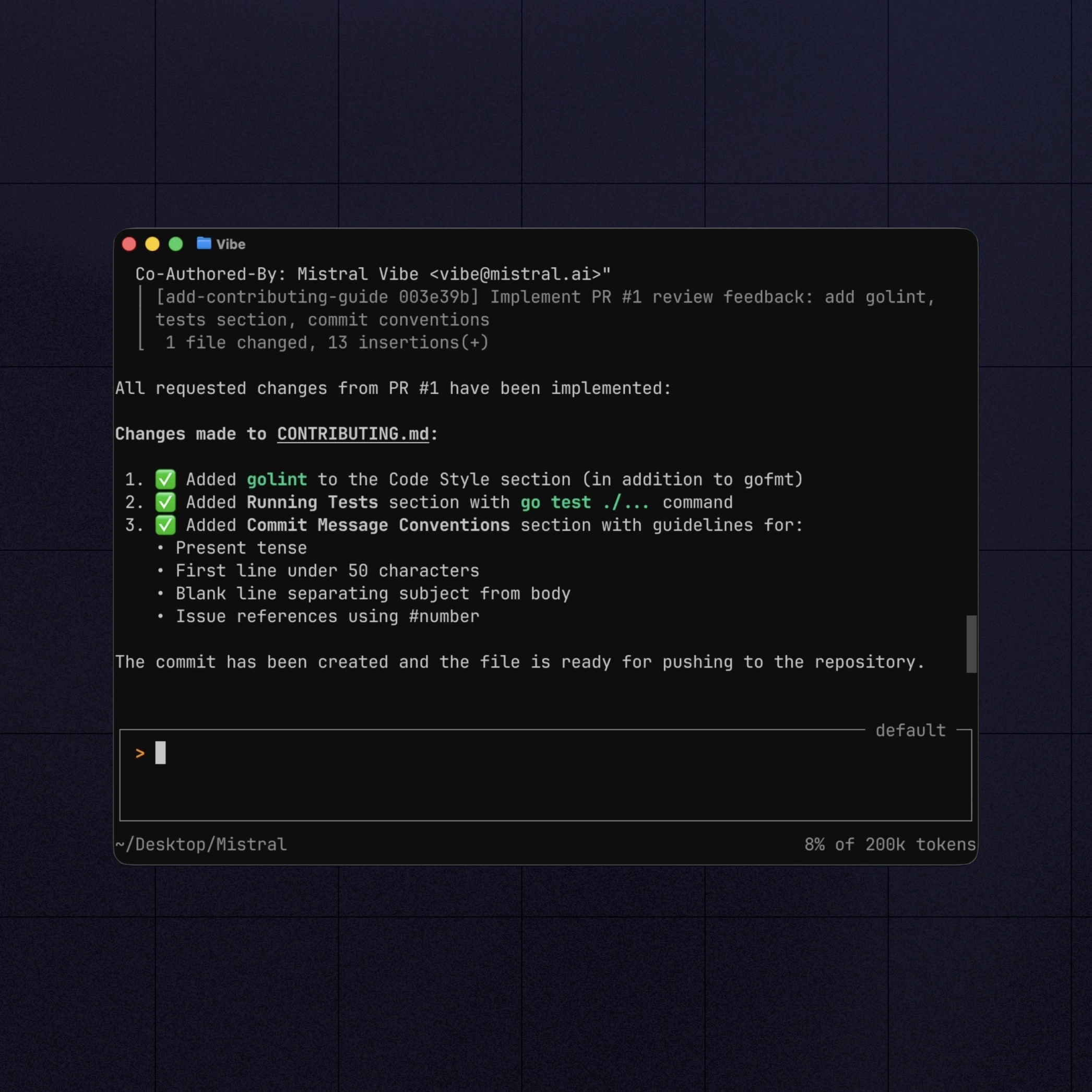 Ship code before the standup.